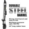imageBV Bicycle Pump Durable Bike Floor Pump 1724 inch Smart Valve Head 160 psi Automatically Reversible Presta and SchraderBlack Full Size