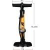 imageBV Bicycle Pump Durable Bike Floor Pump 1724 inch Smart Valve Head 160 psi Automatically Reversible Presta and SchraderHoney Yellow  Petite