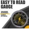 imageBV Bicycle Pump Durable Bike Floor Pump 1724 inch Smart Valve Head 160 psi Automatically Reversible Presta and SchraderHoney Yellow Full Size