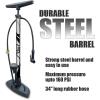 imageBV Bicycle Pump Durable Bike Floor Pump 1724 inch Smart Valve Head 160 psi Automatically Reversible Presta and SchraderSilver Full Size