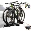 imageBV Bike Hitch Mount Rack Carrier for Car Truck SUV  Tray Style Smart Tilting Design StandardFat Tire 2 BikeEBikeFat Tire 2 Bikes