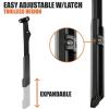 imageBV Bike Kickstand  Mountain Bike Kick Stand for 2429quot Bicycles  Adjustable Length NonSlip Sole Aluminum Alloy Material  Bicycle KickstandEbike Version  40mm Hole Distance