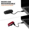 imageBV Bike Lights Super Bright with 5 LED Bike Headlight ampamp 3 LED Rear Bike Lights for Night Riding with QuickRelease Waterproof Bicycle Light Set Bike Accessories Bicycle Accessories FlashlightRechargeable  Pair