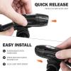 imageBV Bike Lights Super Bright with 5 LED Bike Headlight ampamp 3 LED Rear Bike Lights for Night Riding with QuickRelease Waterproof Bicycle Light Set Bike Accessories Bicycle Accessories FlashlightRechargeable  Pair