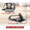 imageBV Bike Pedals Shimano SPDLook Delta Compatible 916 with Toe Clips  Peloton Pedals for Regular Shoes  Toe Cages for Peloton Bike  Exercise Bike Pedals  Universal Fit Bicycle PedalSpd Pedal and Toe Cage