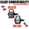 imageBV Bike Pedals Shimano SPDLook Delta Compatible 916 with Toe Clips  Peloton Pedals for Regular Shoes  Toe Cages for Peloton Bike  Exercise Bike Pedals  Universal Fit Bicycle PedalSpd  Delta Pedal