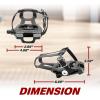 imageBV Bike Pedals Shimano SPDLook Delta Compatible 916 with Toe Clips  Peloton Pedals for Regular Shoes  Toe Cages for Peloton Bike  Exercise Bike Pedals  Universal Fit Bicycle PedalDelta Pedal  Toe Cage