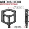 imageBV Bike Pedals with Replaceable Pins  Flat Lightweight ampamp Durable Bicycle Pedals with Great Grip  Made of Alloy Steel ampamp Plastic  Ideal for BMX Dirt Jumper Hybrid Bikes ampamp as MTB  Adult FitPd018 Cnc Body  Cnc Axle