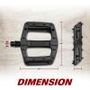 imageBV Bike Pedals with Replaceable Pins  Flat Lightweight ampamp Durable Bicycle Pedals with Great Grip  Made of Alloy Steel ampamp Plastic  Ideal for BMX Dirt Jumper Hybrid Bikes ampamp as MTB  Adult FitPd6 Nylon Body  Boron Steel Axle