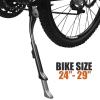 imageBV Chromium Adjustable Bicycle Kickstand with Concealed SpringLoaded Latch for 2429 Inch Bike KickstandsBlack