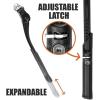 imageBV Chromium Adjustable Bicycle Kickstand with Concealed SpringLoaded Latch for 2429 Inch Bike KickstandsBlack