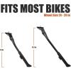 imageBV Chromium Adjustable Bicycle Kickstand with Concealed SpringLoaded Latch for 2429 Inch Bike KickstandsSilver