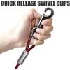 imageBV Dog Tie Out Cable 30 Feet  Heavy Duty Dog Lead Up to 125 Pounds  Reflective ampamp RustFree with Quick Release Swivel Clips ampamp 360 Rotating Clasp  TangleFree Dogs Runner for Yard Red Single125lbs 60ft Trolley