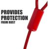 imageBV Dog Tie Out Cable 30 Feet  Heavy Duty Dog Lead Up to 125 Pounds  Reflective ampamp RustFree with Quick Release Swivel Clips ampamp 360 Rotating Clasp  TangleFree Dogs Runner for Yard Red Single125lbs 30ft Red