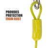imageBV Dog Tie Out Cable 30 Feet  Heavy Duty Dog Lead Up to 125 Pounds  Reflective ampamp RustFree with Quick Release Swivel Clips ampamp 360 Rotating Clasp  TangleFree Dogs Runner for Yard Red Single35lbs 25ft Yellow
