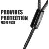 imageBV Dog Tie Out Cable 30 Feet  Heavy Duty Dog Lead Up to 125 Pounds  Reflective ampamp RustFree with Quick Release Swivel Clips ampamp 360 Rotating Clasp  TangleFree Dogs Runner for Yard Red Single250lbs 25ft Grey