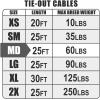 imageBV Dog Tie Out Cable 30 Feet  Heavy Duty Dog Lead Up to 125 Pounds  Reflective ampamp RustFree with Quick Release Swivel Clips ampamp 360 Rotating Clasp  TangleFree Dogs Runner for Yard Red Single60lbs 25ft Blue