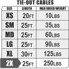 imageBV Dog Tie Out Cable 30 Feet  Heavy Duty Dog Lead Up to 125 Pounds  Reflective ampamp RustFree with Quick Release Swivel Clips ampamp 360 Rotating Clasp  TangleFree Dogs Runner for Yard Red Single250lbs 25ft Grey