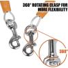 imageBV Dog Tie Out Cable 30 Feet  Heavy Duty Dog Lead Up to 125 Pounds  Reflective ampamp RustFree with Quick Release Swivel Clips ampamp 360 Rotating Clasp  TangleFree Dogs Runner for Yard Red Single90lbs 25ft Silver