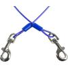imageBV Dog Tie Out Cable 30 Feet  Heavy Duty Dog Lead Up to 125 Pounds  Reflective ampamp RustFree with Quick Release Swivel Clips ampamp 360 Rotating Clasp  TangleFree Dogs Runner for Yard Red Single60lbs 25ft Blue