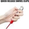 imageBV Dog Tie Out Cable 30 Feet  Heavy Duty Dog Lead Up to 125 Pounds  Reflective ampamp RustFree with Quick Release Swivel Clips ampamp 360 Rotating Clasp  TangleFree Dogs Runner for Yard Red Single125lbs 30ft Red