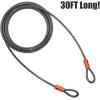 imageBV HeavyDuty 15FT Security Cable with Loops  10mm 38 Inch CutResistant Braided Steel Cable  Versatile ampamp Weatherproof  Security Chain for Padlock Chain Lock Wire LockSingle