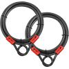 imageBV HeavyDuty 15FT Security Cable with Loops  10mm 38 Inch CutResistant Braided Steel Cable  Versatile ampamp Weatherproof  Security Chain for Padlock Chain Lock Wire LockPair