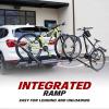 imageBV Hitch Mount Bicycle Rack Carrier for Car Truck SUV  Tray Style Smart Tilting Design EBikeFat Tire 2 BikeEbikeFat Tire 2 Bikes PRO