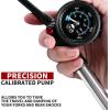 imageBV Mini Bike Pump Portable Frame Pump Shock Pump for Bike Shock Air Ball Pump Inflator with Ball Pump Needles Mini Pump Fits Presta ampamp Schrader Smart ValveShock Pump400 PSI