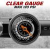 imageBV Mini Bike Pump Portable Frame Pump Shock Pump for Bike Shock Air Ball Pump Inflator with Ball Pump Needles Mini Pump Fits Presta ampamp Schrader Smart ValveMini Pump with Gauge
