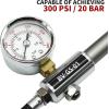 imageBV Mini Bike Pump Portable Frame Pump Shock Pump for Bike Shock Air Ball Pump Inflator with Ball Pump Needles Mini Pump Fits Presta ampamp Schrader Smart ValveShock Pump300 PSI
