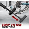 imageBV Mini Bike Pump Portable Frame Pump Shock Pump for Bike Shock Air Ball Pump Inflator with Ball Pump Needles Mini Pump Fits Presta ampamp Schrader Smart ValveMini Pump with Gauge