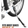 imageBV Rear Bike Stand for 24quot28quot Bikes  Adjustable Bike Kickstand for Adult Bike with 8 Height Levels NonSlip Foot ampamp Clamp Grip  WeatherResistant Aluminum Alloy Bicycle Stand for Road Mountain BMXSilver