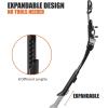 imageBV Rear Bike Stand for 24quot28quot Bikes  Adjustable Bike Kickstand for Adult Bike with 8 Height Levels NonSlip Foot ampamp Clamp Grip  WeatherResistant Aluminum Alloy Bicycle Stand for Road Mountain BMXBlack