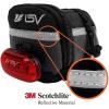 imageBV StrapOn Bike Bag with Reflective Material  Capacious Saddle Bag with Seperate Divider for Small Items ampamp Room for All Your Essentials  Bike Pouch with Taillight Hanger for Maximum SafetyMedium