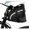 imageBV StrapOn Bike Bag with Reflective Material  Capacious Saddle Bag with Seperate Divider for Small Items ampamp Room for All Your Essentials  Bike Pouch with Taillight Hanger for Maximum SafetyLarge