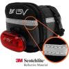 imageBV StrapOn Bike Bag with Reflective Material  Capacious Saddle Bag with Seperate Divider for Small Items ampamp Room for All Your Essentials  Bike Pouch with Taillight Hanger for Maximum SafetySmall
