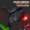 imageBV StrapOn Bike Bag with Reflective Material  Capacious Saddle Bag with Seperate Divider for Small Items ampamp Room for All Your Essentials  Bike Pouch with Taillight Hanger for Maximum SafetyLarge
