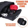 imageBV StrapOn Bike Bag with Reflective Material  Capacious Saddle Bag with Seperate Divider for Small Items ampamp Room for All Your Essentials  Bike Pouch with Taillight Hanger for Maximum SafetyLarge
