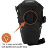 imageBV StrapOn Bike Bag with Reflective Material  Capacious Saddle Bag with Seperate Divider for Small Items ampamp Room for All Your Essentials  Bike Pouch with Taillight Hanger for Maximum SafetySmall