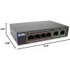 imageBVTech 6 Port PoE Switch 4 PoE Ports with 2 Ethernet Uplink and Extend Function  60W  8023at  1 High Power PoE Port Desktop Fanless Design  Plug ampamp Play  Sturdy Metal HousingGigabit2 Uplinks