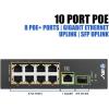 imageBVTech 8 Port PoE Switch with 1 Gigabit Uplink and Industrial DIN Rail  Power Over Ethernet Network Switch for IP Cameras VoIP Phones Wireless APs  IEEE8023afat Wide Temperature RangePOESW802DIN