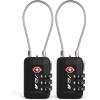 imageTSA Accepted Luggage Travel Lock SetYourOwn Combination Lock for School Gym Locker Luggage Suitcase Baggage Locks Filing Cabinets Toolbox Case Red 2 PackBlack