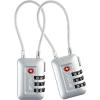 imageTSA Accepted Luggage Travel Lock SetYourOwn Combination Lock for School Gym Locker Luggage Suitcase Baggage Locks Filing Cabinets Toolbox Case Red 2 PackSilver