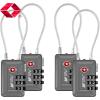 imageTSA Accepted Luggage Travel Lock SetYourOwn Combination Lock for School Gym Locker Luggage Suitcase Baggage Locks Filing Cabinets Toolbox Case Red 2 PackSlate Gray