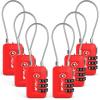 imageTSA Accepted Luggage Travel Lock SetYourOwn Combination Lock for School Gym Locker Luggage Suitcase Baggage Locks Filing Cabinets Toolbox Case Red 2 PackRed
