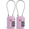 imageTSA Accepted Luggage Travel Lock SetYourOwn Combination Lock for School Gym Locker Luggage Suitcase Baggage Locks Filing Cabinets Toolbox Case Red 2 PackPurple