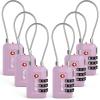 imageTSA Accepted Luggage Travel Lock SetYourOwn Combination Lock for School Gym Locker Luggage Suitcase Baggage Locks Filing Cabinets Toolbox Case Red 2 PackPurple