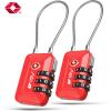 imageTSA Accepted Luggage Travel Lock SetYourOwn Combination Lock for School Gym Locker Luggage Suitcase Baggage Locks Filing Cabinets Toolbox Case Red 2 PackRed