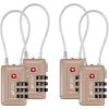 imageTSA Accepted Luggage Travel Lock SetYourOwn Combination Lock for School Gym Locker Luggage Suitcase Baggage Locks Filing Cabinets Toolbox Case Red 2 PackTitanium